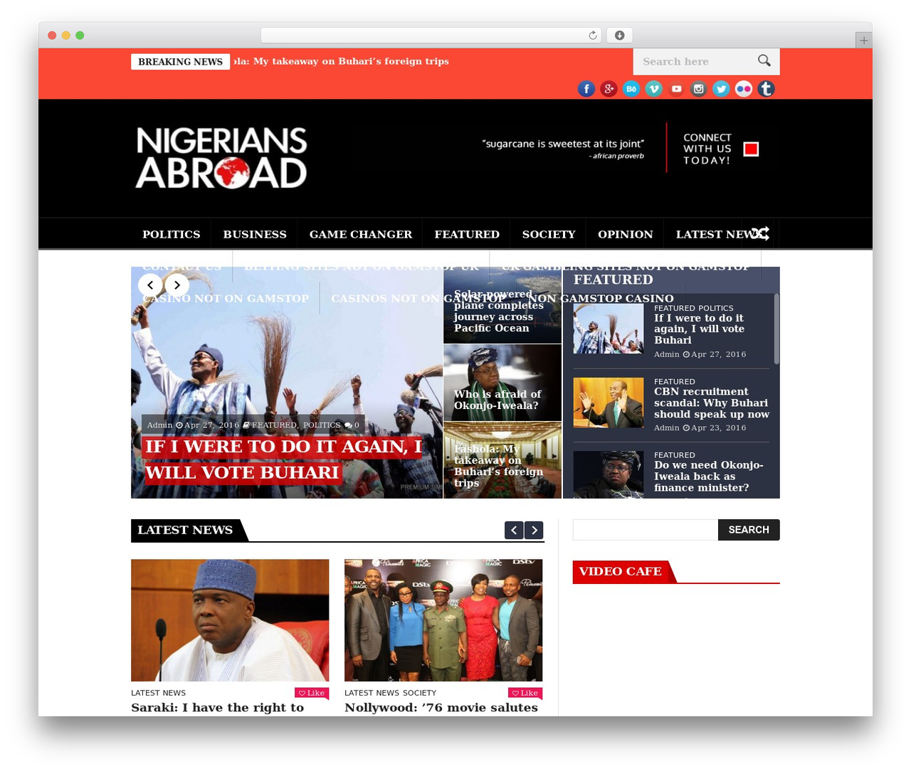 Nanomag company WordPress theme - nigeriansabroadlive.com