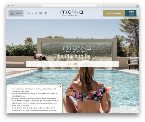 net22 WordPress hotel theme - mossahotel.gr