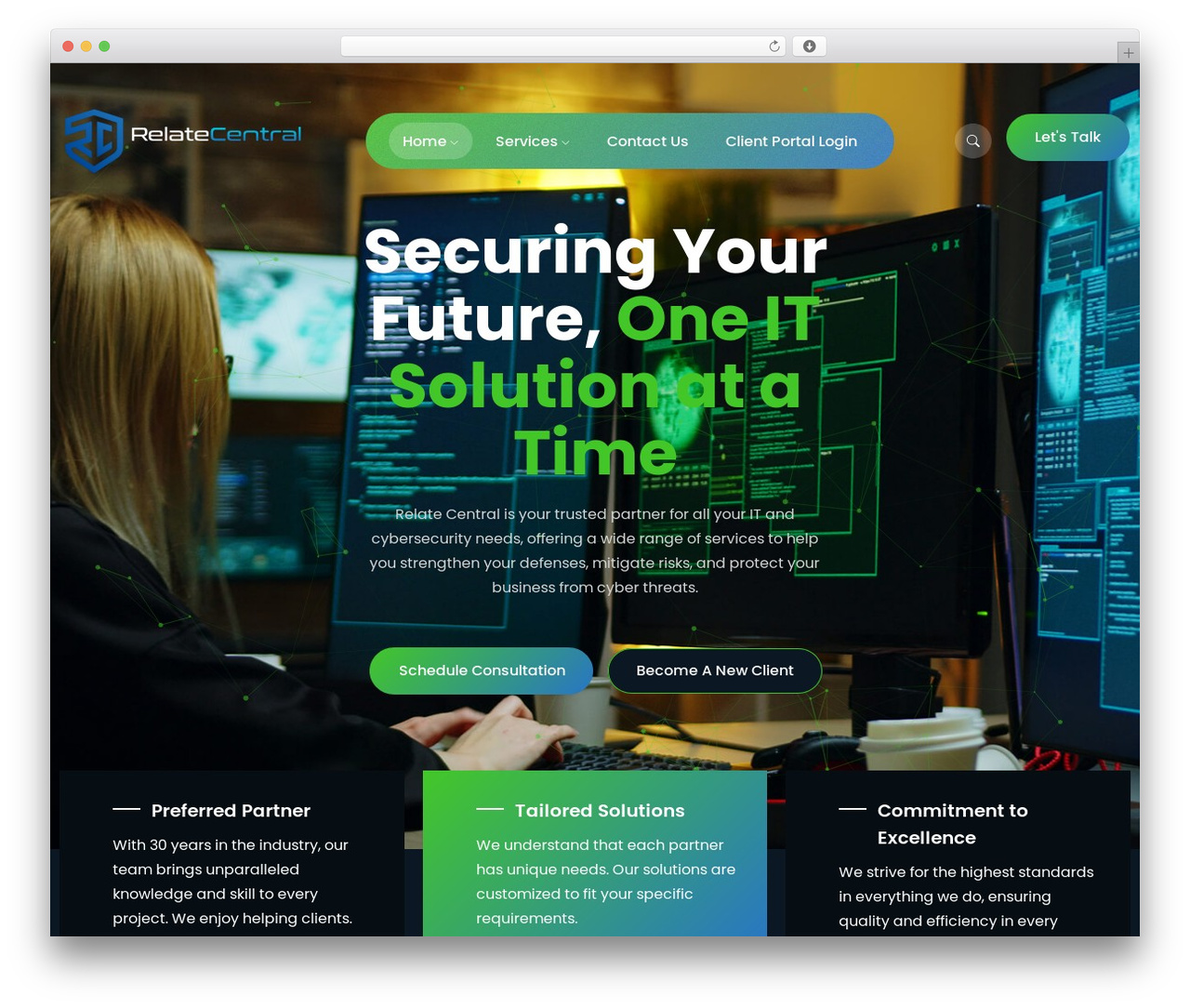 Nexis WordPress theme design - relatecentral.com