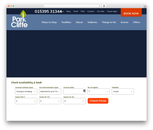 Park Cliffe Theme WordPress page theme - parkcliffe.co.uk