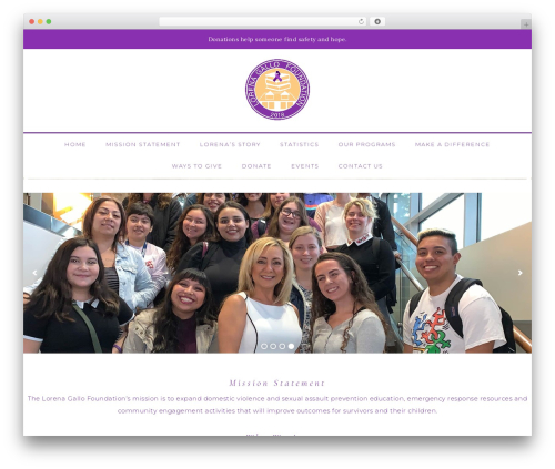 Refined Theme premium WordPress theme - lorenagallofoundation.org