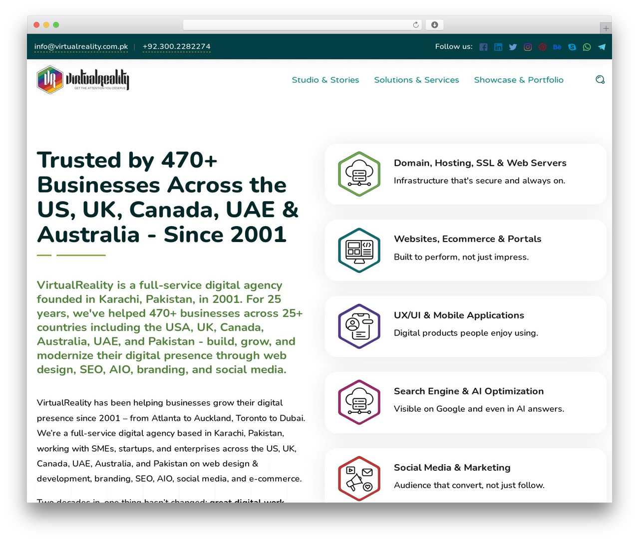 Seosight WordPress website theme - virtualreality.com.pk