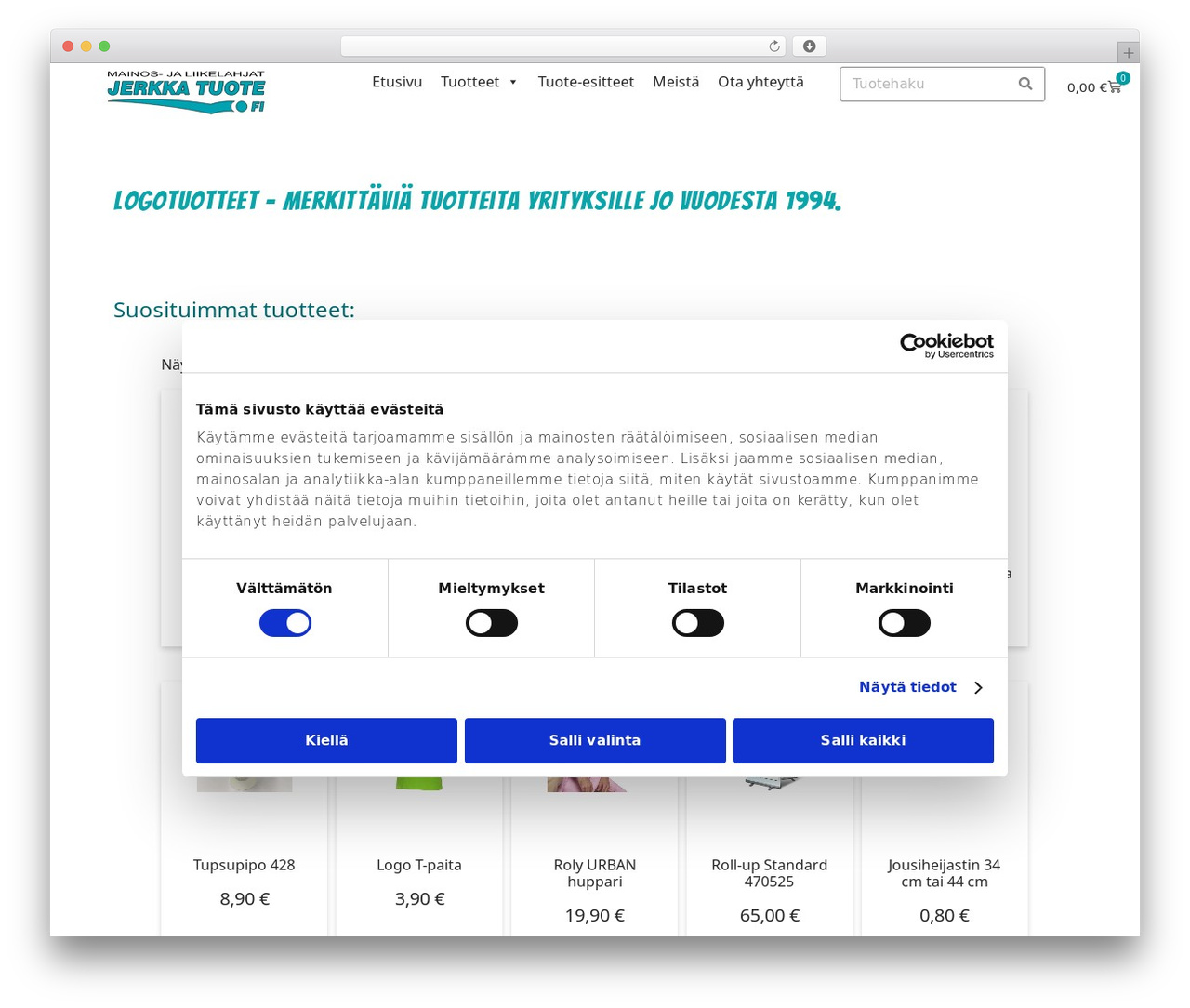 Sininen Härkä WordPress page theme - jerkkatuote.fi