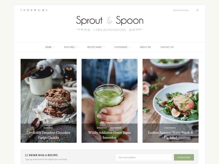 Sprout & Spoon WordPress blog theme