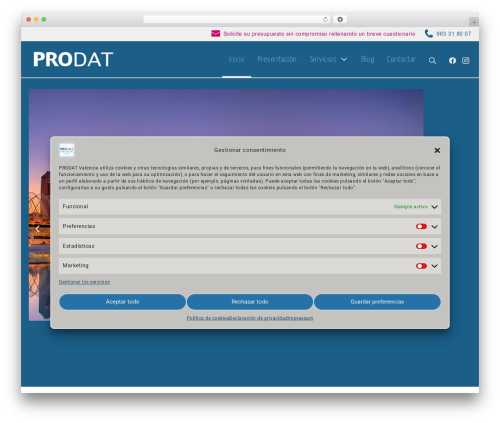 Suki WordPress theme - prodatvalencia.es
