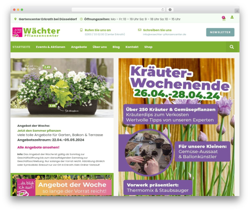 Newsletter2Go free WordPress plugin - www.waechter-pflanzencenter.de