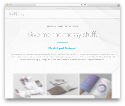 Verso WordPress theme - jonnicholdesign.com