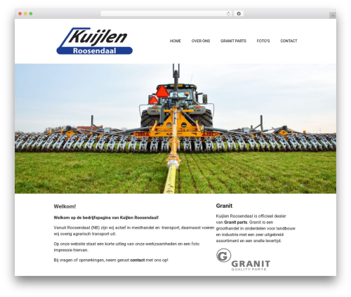 Webstage WordPress theme design - kuijlenroosendaal.nl