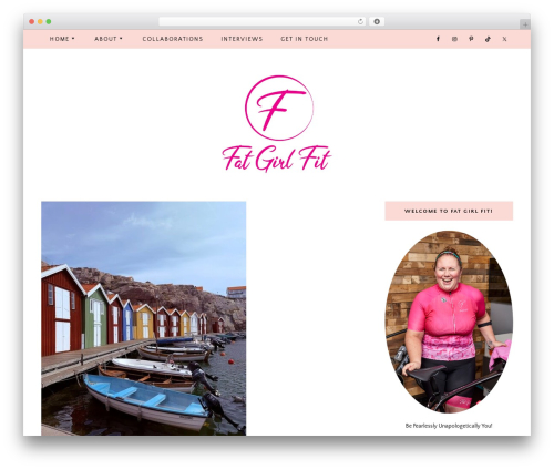 WordPress theme Sasha Rose Theme - fatgirlfit.co.uk