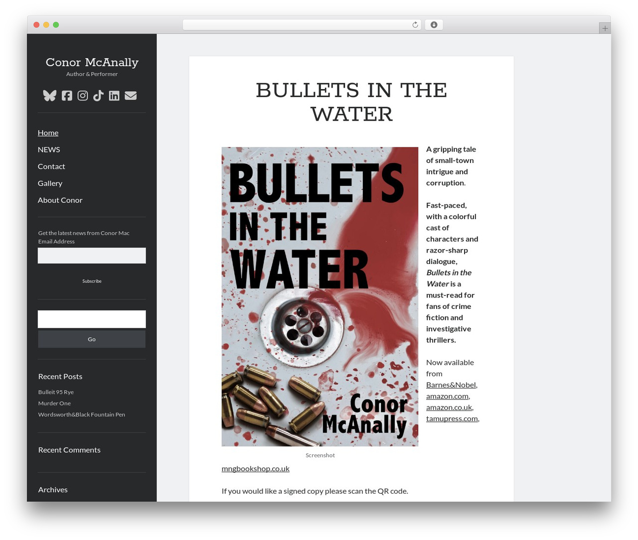 WordPress website theme Author - conormac.com WordPress website theme Author - conormac.com
