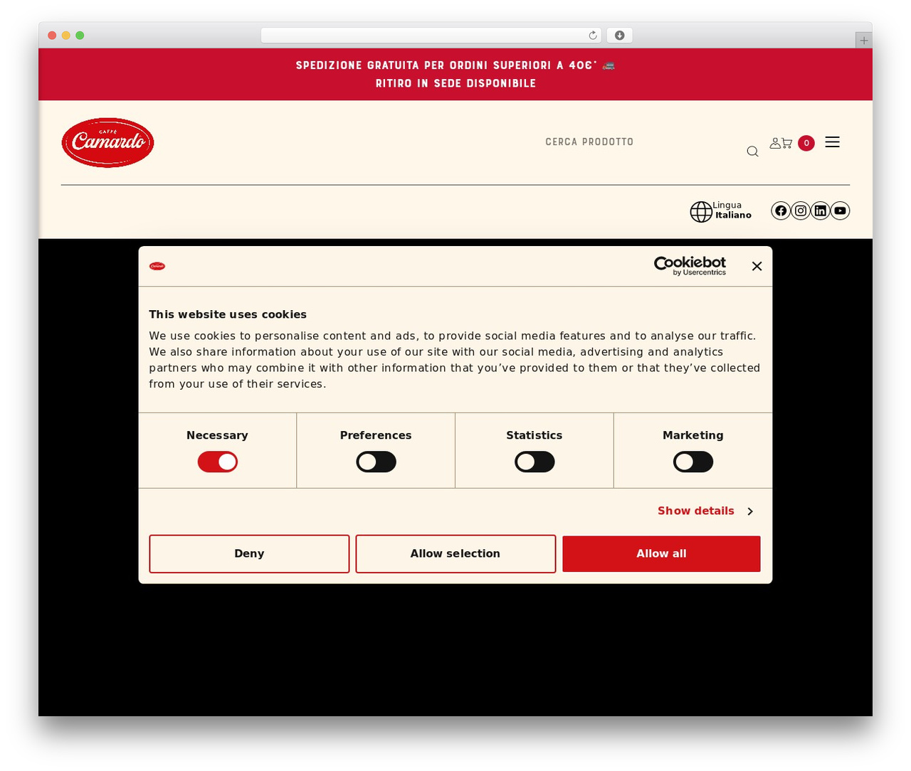 Zaki WordPress theme - caffecamardo.com