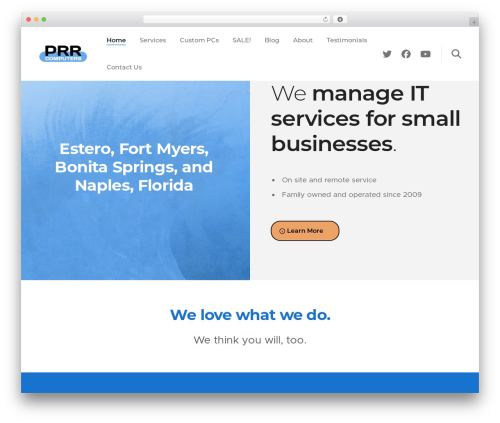 Basix company WordPress theme - prrcomputers.com