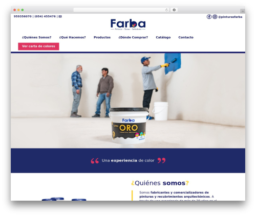 Farba WordPress theme design - pinturasfarba.com