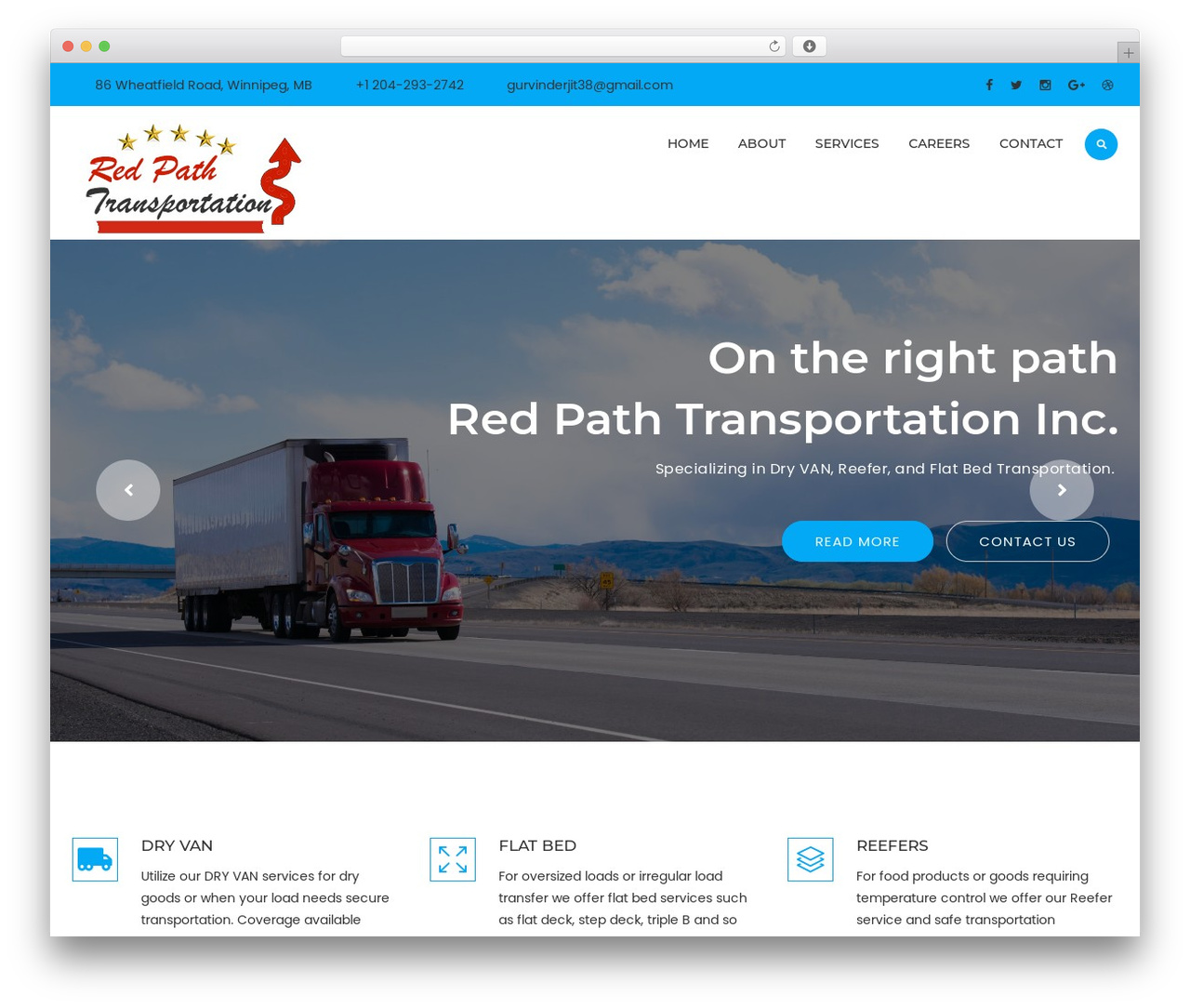grant WordPress theme - redpathtransport.com