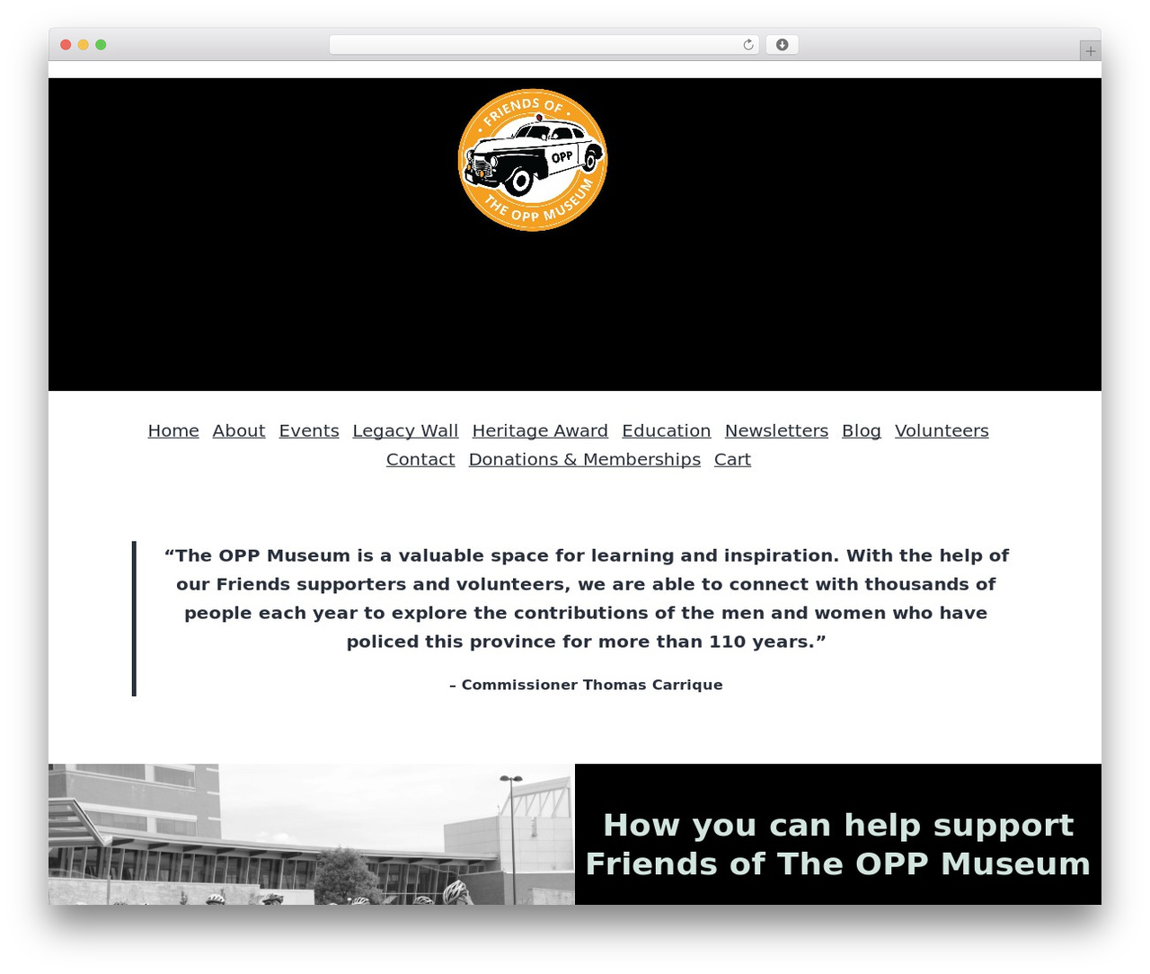 WordPress theme Twenty Twenty-One - oppmuseumfriends.ca