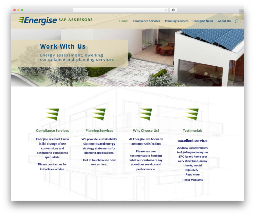 WordPress theme Divi - energise-assessors.co.uk