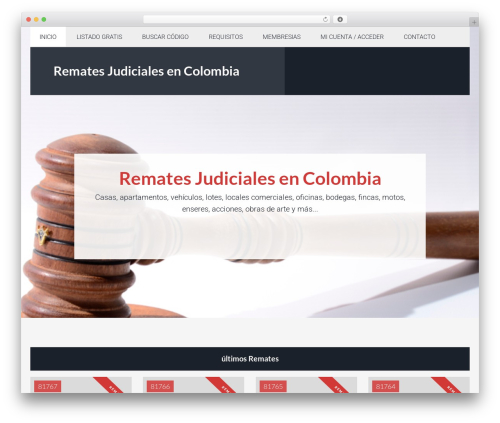 AgentPress Pro Theme WordPress theme - rematesjudiciales.com.co