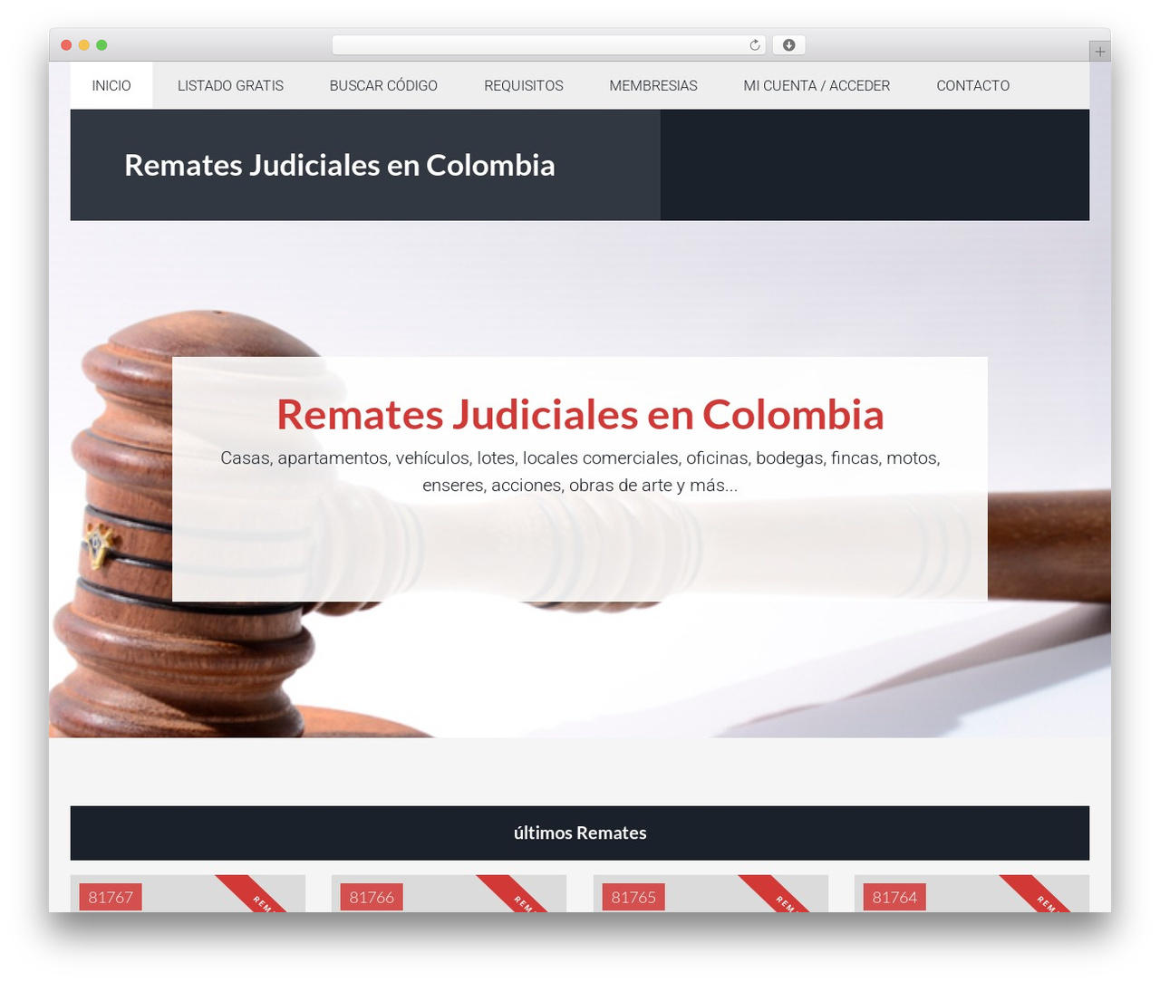 AgentPress Pro Theme WordPress theme - rematesjudiciales.com.co