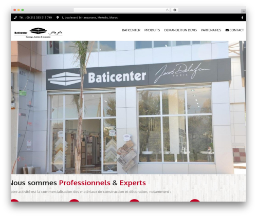 Bathrooms theme WordPress - baticenter.ma