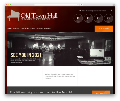 Best WordPress theme Eventerra - oldtownhall.ca