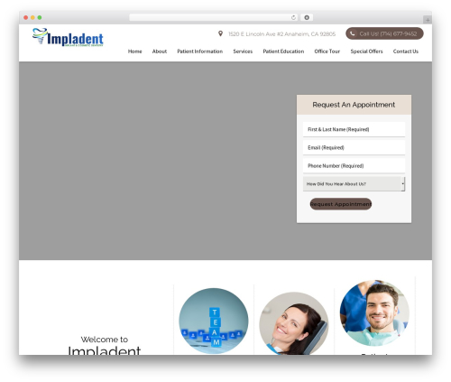 DoctorGenius Framework WP theme - impladentdentistry.com