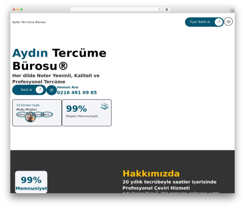 Hello Elementor WordPress page theme - a-tercume.net