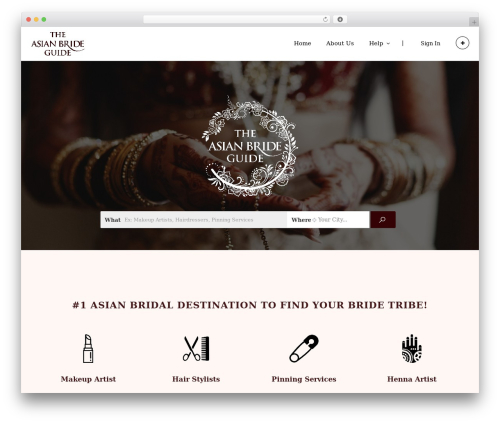 Listingpro WordPress website theme - theasianbrideguide.com