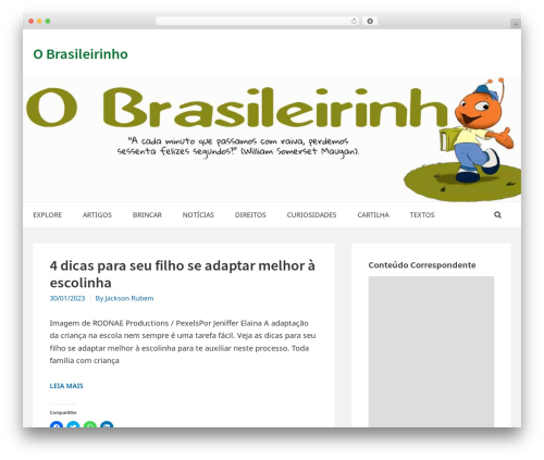 Manta best free WordPress theme - obrasileirinho.com.br