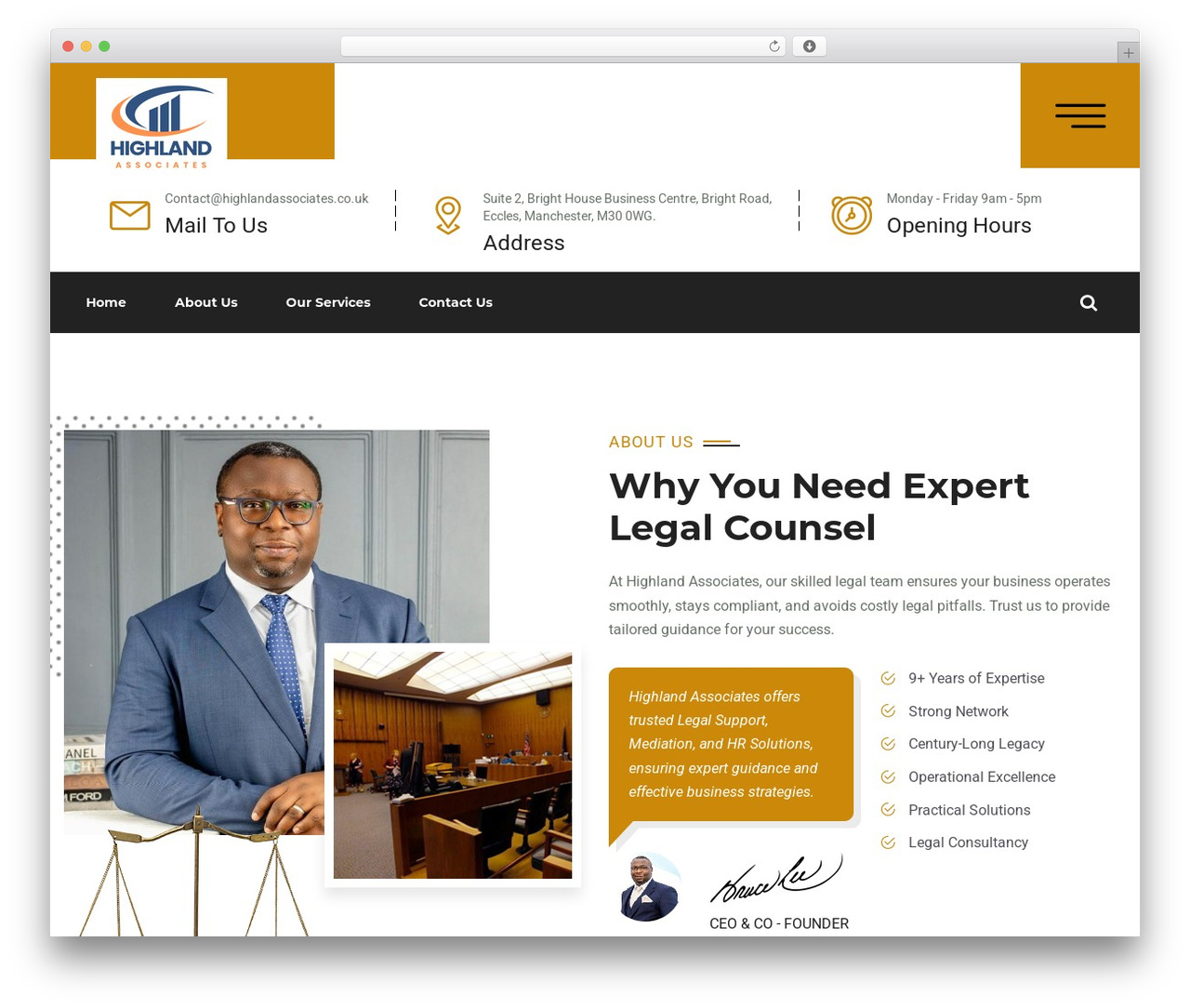 WordPress theme Atron Child - highlandassociates.co.uk
