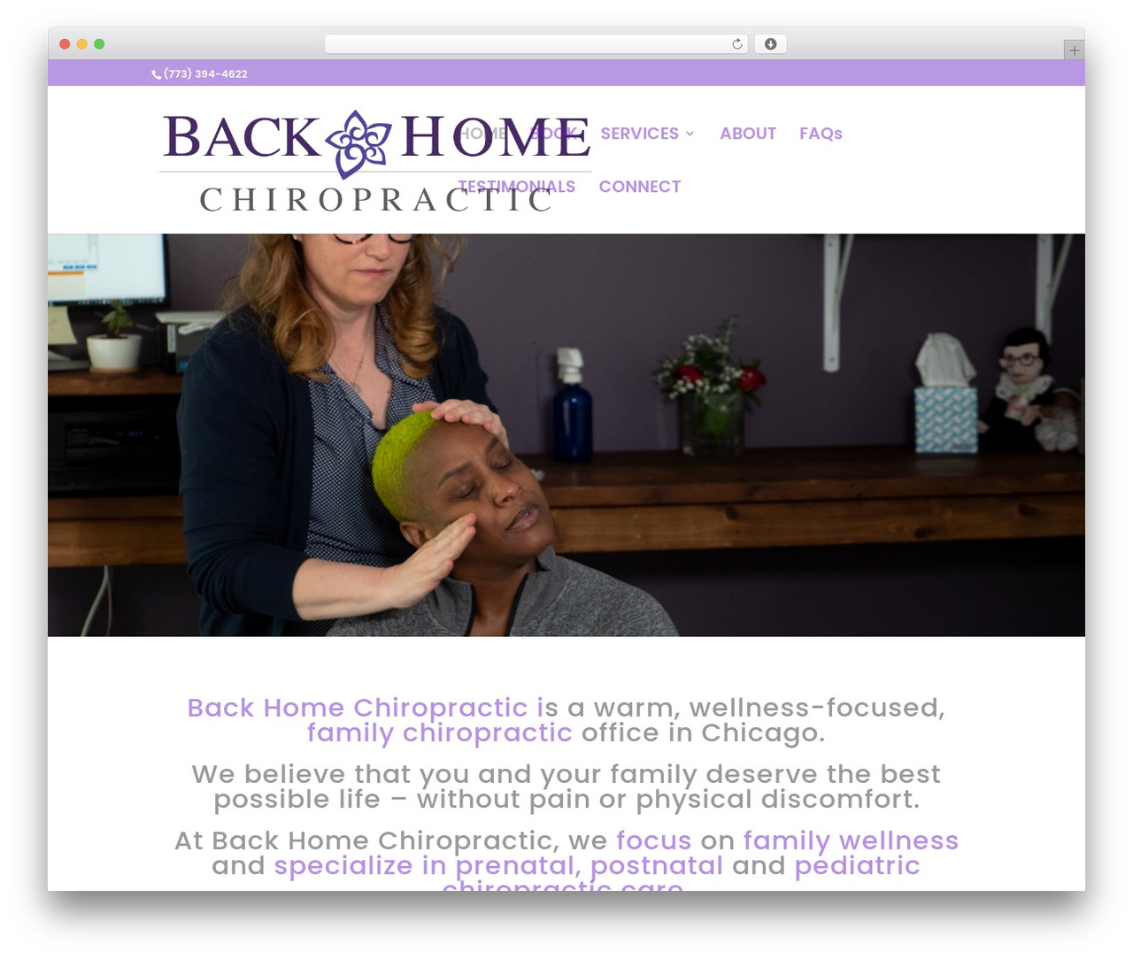 WordPress theme Divi - backhomechiropractic.com