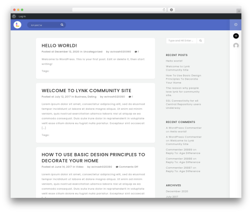 WordPress theme Lynk - myroadstories.com