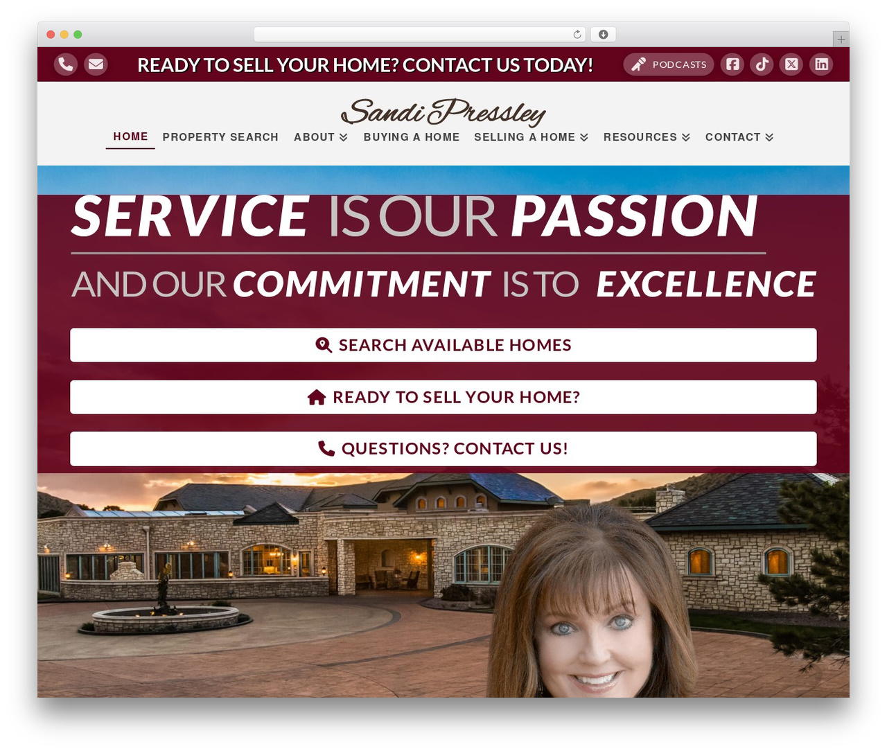 WordPress website theme Pro - sandipressley.com