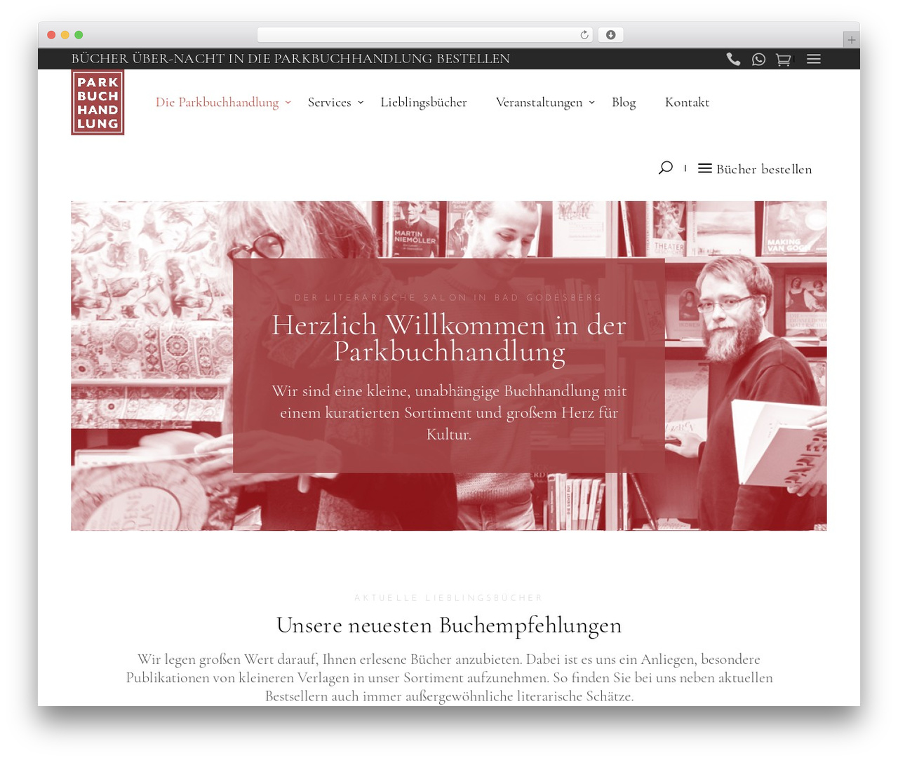 ChapterOne premium WordPress theme - parkbuchhandlung.de