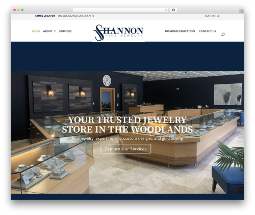 Divi WordPress ecommerce theme - shannonfj.com