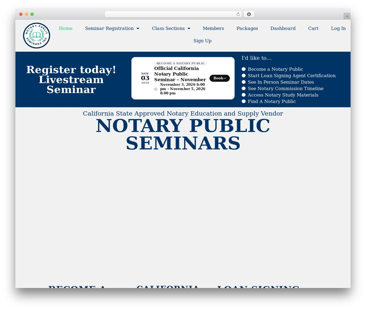 Notary Public Seminars Theme theme WordPress - notarypublicseminars.com
