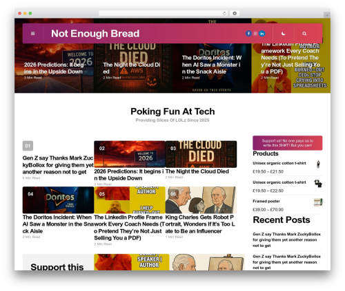 Mozda WordPress theme - notenoughbread.com