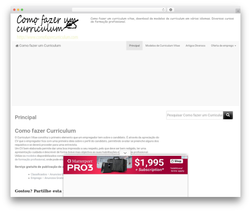 pituxa theme WordPress - comofazercurriculum.com