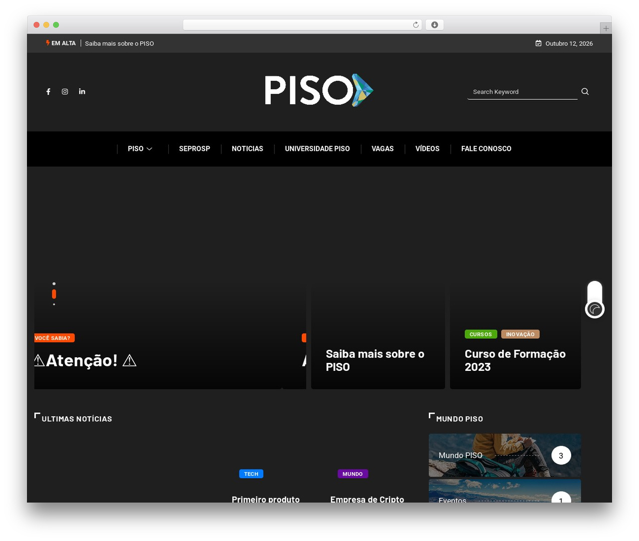 WordPress theme Digiqole - piso.org.br