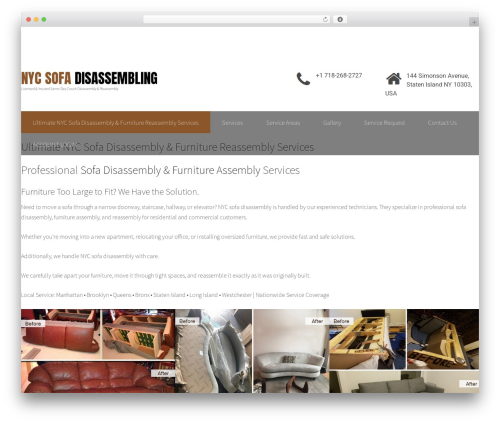 WordPress theme Maintenance Services - nycsofadisassembling.com