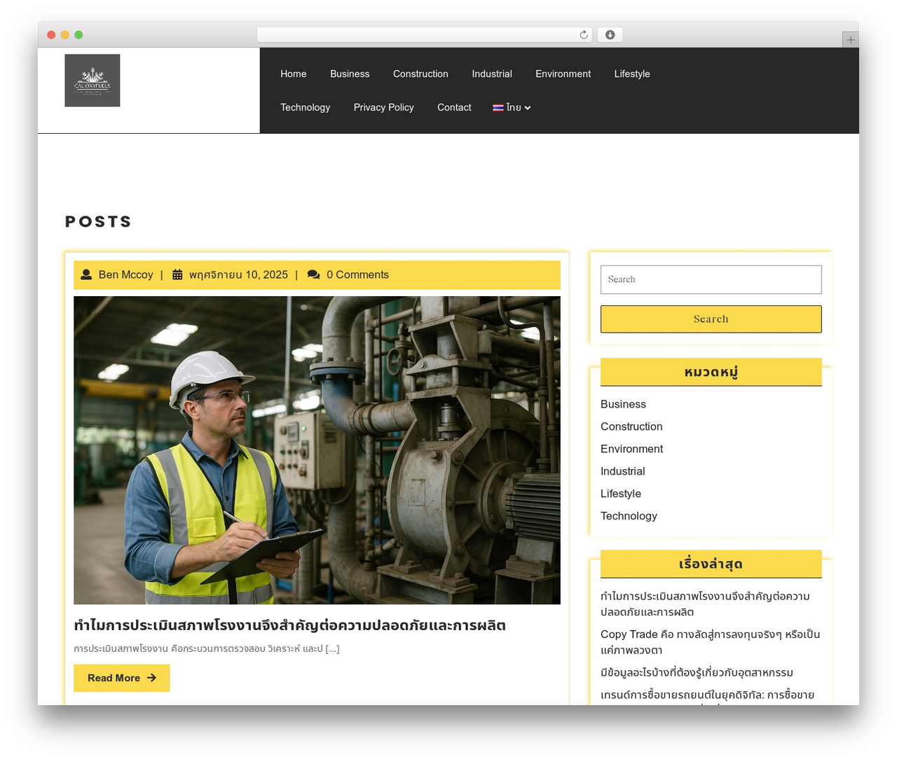 WordPress website theme Nirman Construction - callideoxyfuel.com