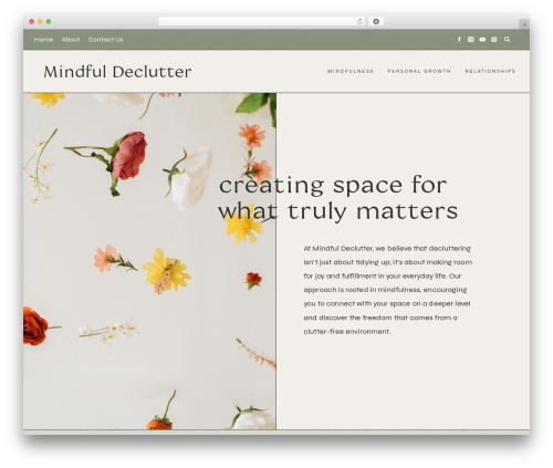 Studio WordPress theme design - mindfuldeclutter.com