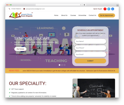 synopsiseducare theme WordPress - synopsiseducare.com