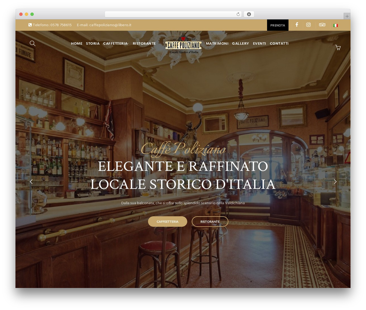 WordPress theme Basel - caffepoliziano.it