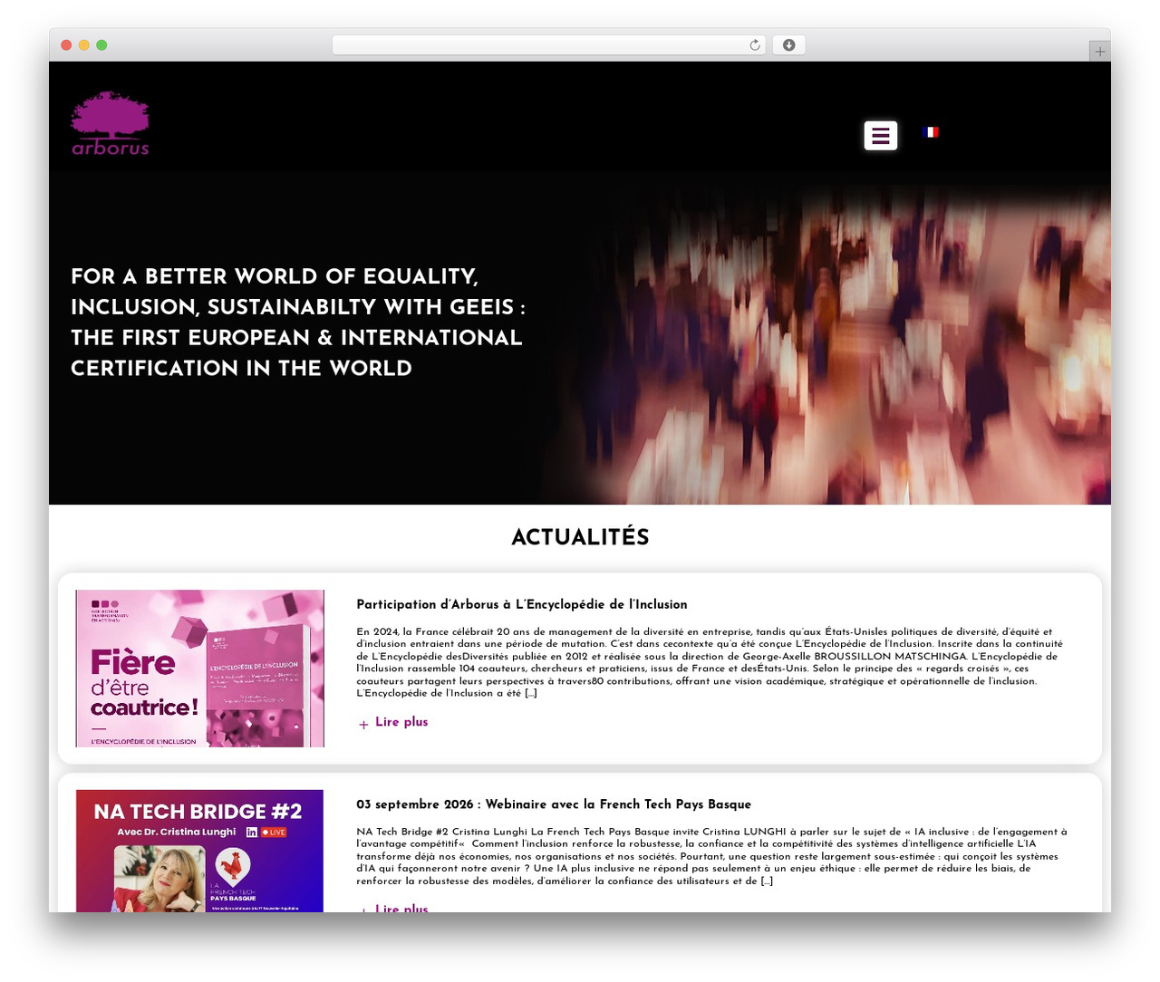 WP Bootstrap 4 theme WordPress - arborus.org