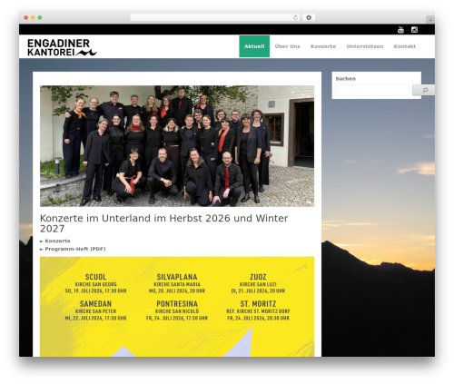 Custom RootStrap WordPress theme - engadinerkantorei.ch