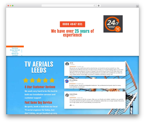 Divi WordPress theme - tvaerialsleeds.com