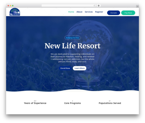Dondivi builder WordPress plugin - newliferesort.org