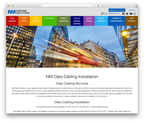 NM Cabling premium WordPress theme - nmcabling.co.uk