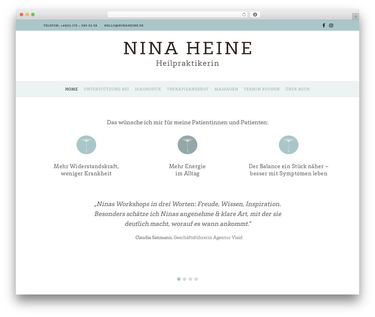 Simple & Elegant Child WordPress theme - ninaheine.de