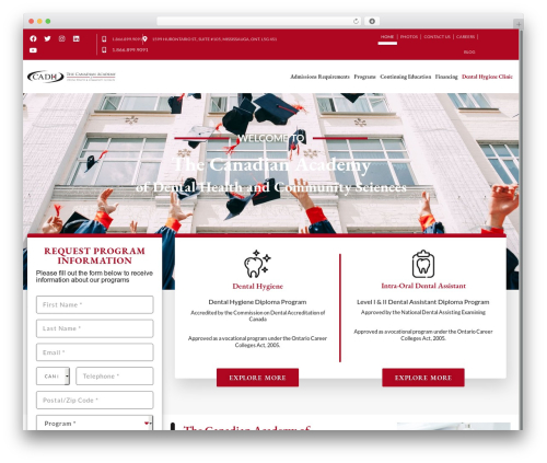 Theme WordPress HEM elements - canadianacademyofdentalhygiene.ca